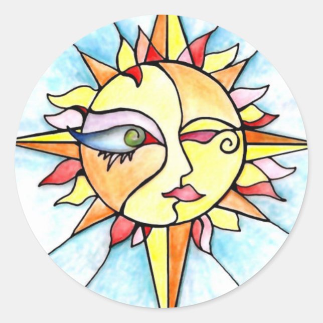 Sticker Rond 19 - Soleil (Devant)