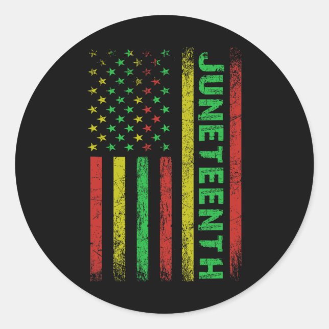 Sticker Rond 19E Junte Dans L'Histoire Noire (Devant)