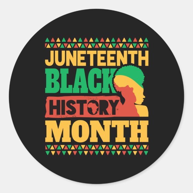 Sticker Rond 19e Mois de l'histoire des Noirs (Devant)