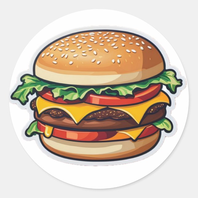 Sticker Rond 1/4 de luxe avec Fromage (Devant)