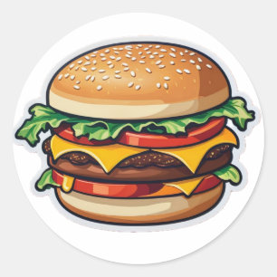 Sticker Rond 1/4 de luxe avec Fromage