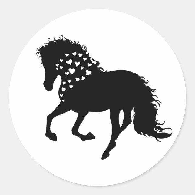 Sticker Rond 1- Chemise à cheval, Aiguille à cheval, Filles Che (Devant)