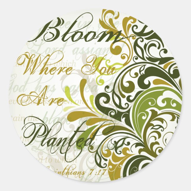 Sticker Rond 1 Co 7 17 Art Écriture (Devant)