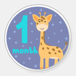 Sticker Rond 1 Month Baby Milestone
