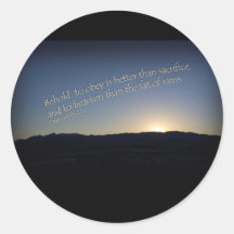 1 Samuel 15:22 Coucher de soleil Bordure noire