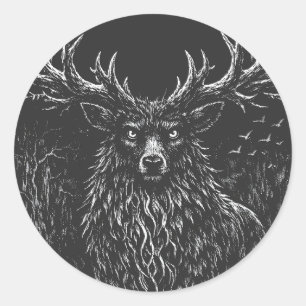 Sticker Rond 1. The Shadow Stag par BurnsInHell
