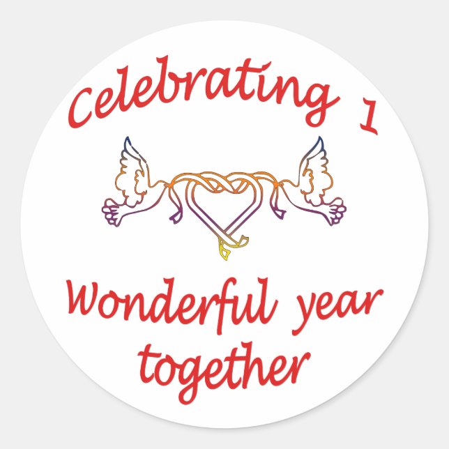 Sticker Rond 1er. ANNIVERSAIRE (Devant)