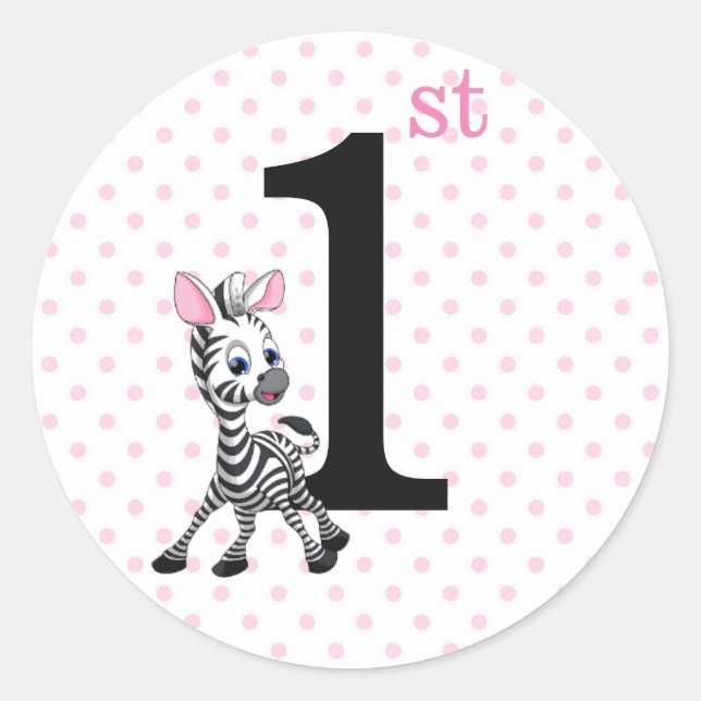 Sticker Rond 1er anniversaire (Devant)