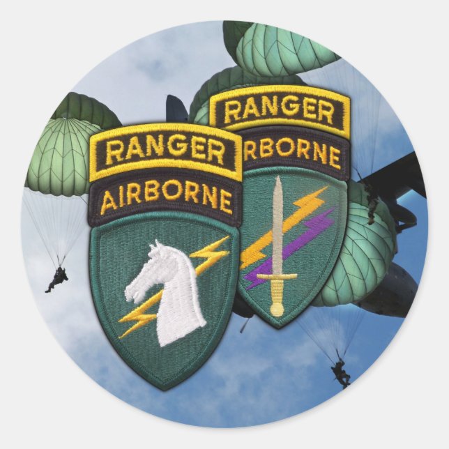 Sticker Rond 1er commandement des opérations spéciales anciens  (Devant)