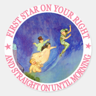 STICKER ROND 1ER ÉTOILE À DROITE, DIRECTEMENT JUSQU'AU MATIN