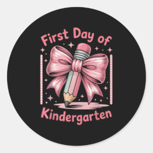 Sticker Rond 1er jour de maternelle retour à l'école Monster Tr