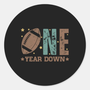 Sticker Rond 1ère année de bas de football Amant premier annive