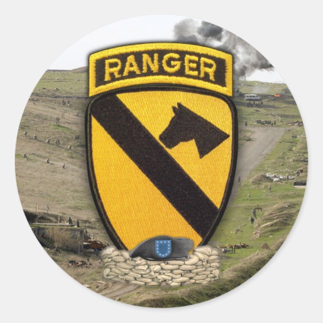 Sticker Rond 1ère division de cavalerie carter d'air (Devant)