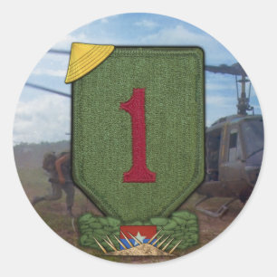Sticker Rond 1ère division d'infanterie INF DIV timbre de guerr