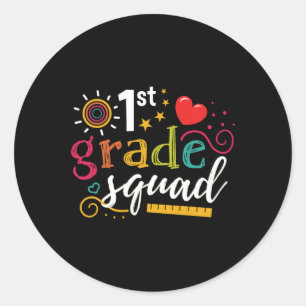 Sticker Rond 1ère escouade de première année Élève Enseignant C