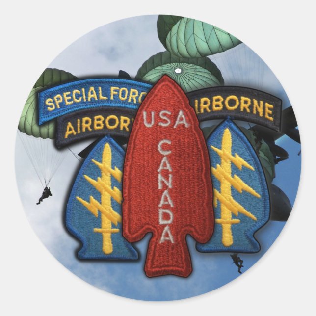 Sticker Rond 1ère rustine SFG de la Force spéciale 1ère SSF (Devant)