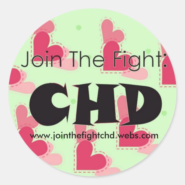 Sticker Rond 1logo Jointhefightlogo, www.jointhefightchd.webs.c (Devant)