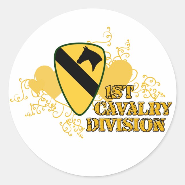 Sticker Rond 1re division de cavalerie (Devant)