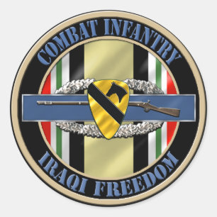 Sticker Rond 1re Division de cavalerie OIF d'infanterie