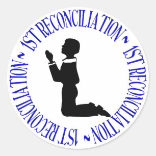 Sticker Rond 1re réconciliation - Confession