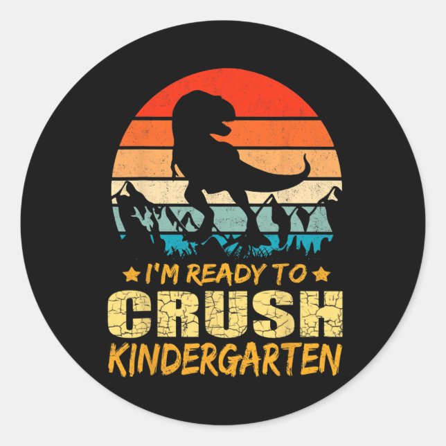 Sticker Rond 1st Day of Kindergarten (Devant)