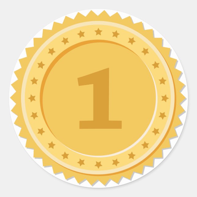 Sticker Rond 1st Place Gold Medal (Devant)