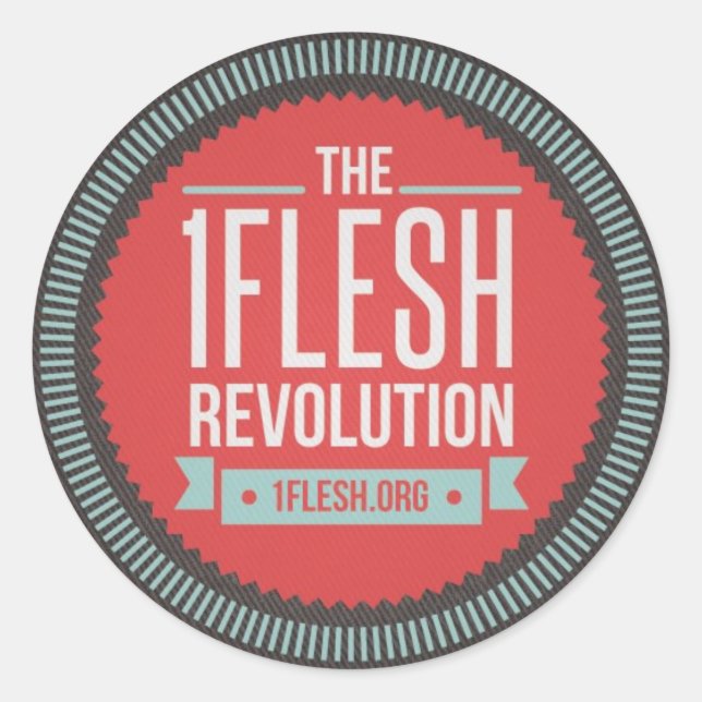 Sticker Rond 1Sticker Révolution Flesh (Devant)