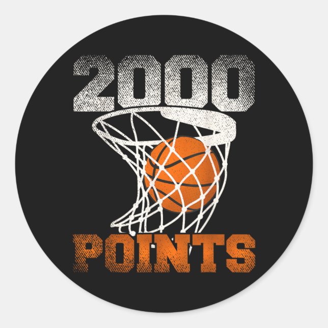 Sticker Rond 2000 Points Baseball Pour Votre Joueur de Baseball (Devant)