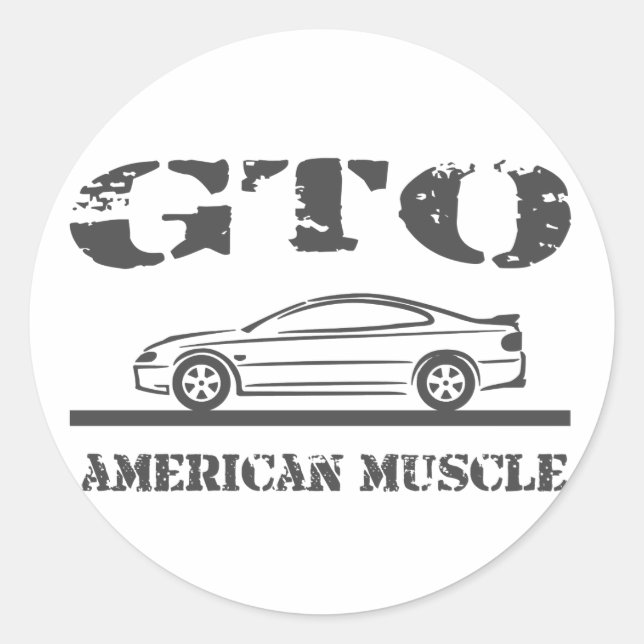 Sticker Rond 2004-06 GTO American Muscle Car (Devant)
