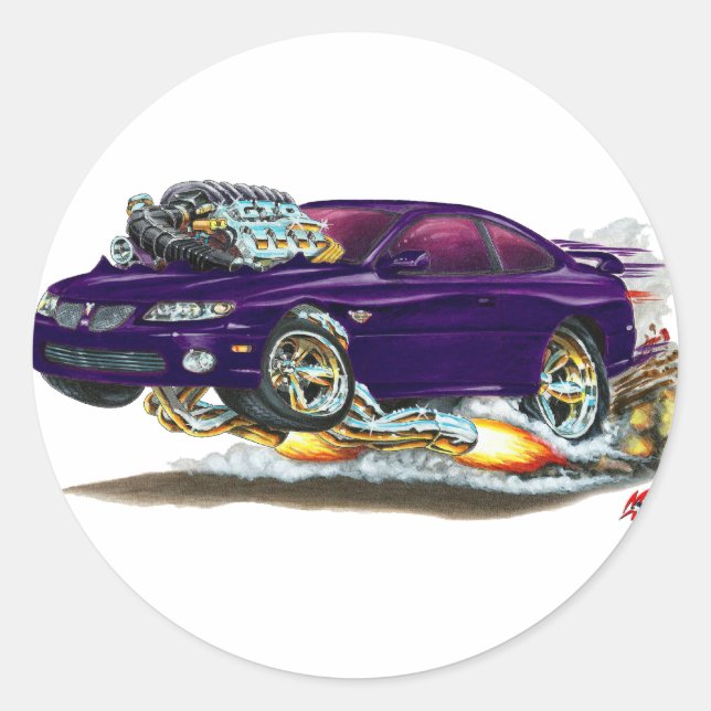 Sticker Rond 2004-06 GTO Purple Car (Devant)