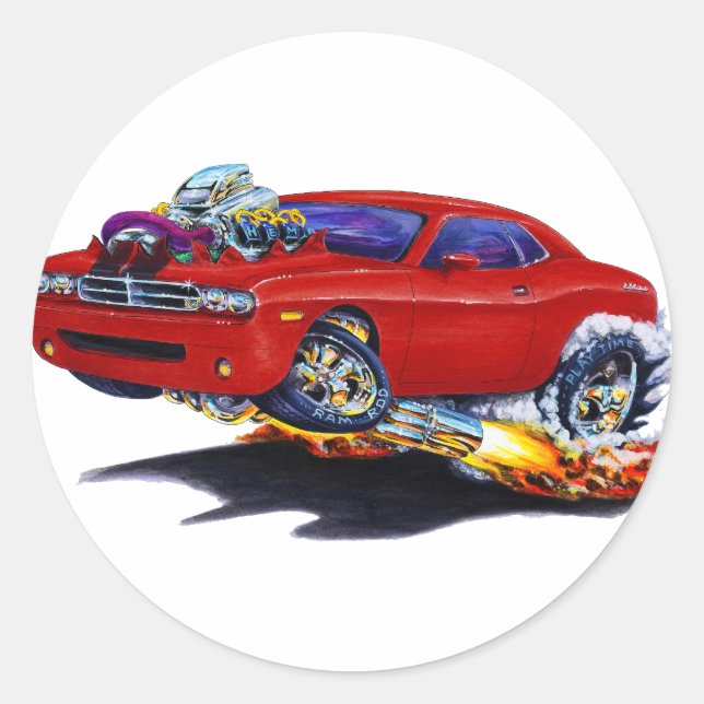 Sticker Rond 2008-10 Challenger Maroon Car (Devant)