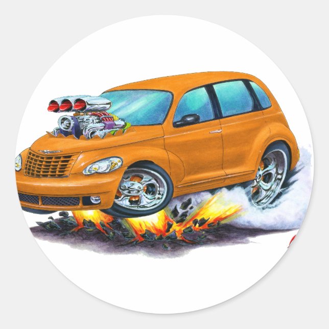 Sticker Rond 2008-10 PT Cruiser Orange Car (Devant)