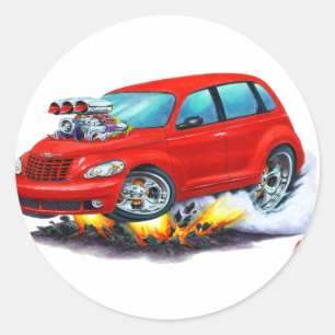 Sticker Rond 2008-10 PT Cruiser Red Car