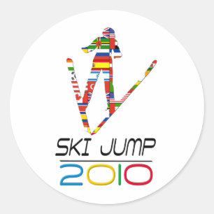 Sticker Rond 2010 : Ski Jump