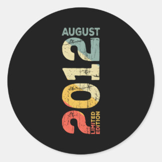 Sticker Rond 2012 août 2012 Année 2012 2012 Depuis 2012