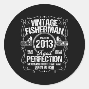 Sticker Rond 2013 Anniversaire De La Pêche Pour Pêcheur 2013 An
