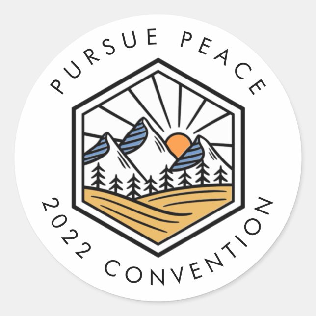 Sticker Rond 2022 JW Ministry Supply Convention - Mountain (Devant)