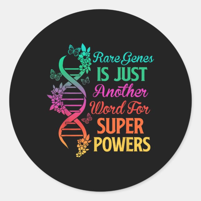 Sticker Rond 2022 Rare Disease Day Awareness Zebra Ribbon Adn F (Devant)