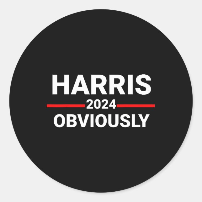 Sticker Rond 2024 De toute évidence Harris Waltz 2024 Election  (Devant)