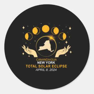 Sticker Rond 2024 Éclipse solaire 2024 040824 Eclipse