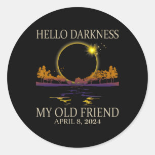 Sticker Rond 2024 Éclipse solaire 2024 040824 Eclipse