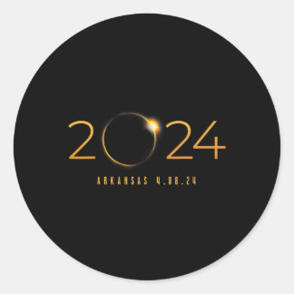Sticker Rond 2024 Éclipse Solaire Arkansas Totalité Printemps 4
