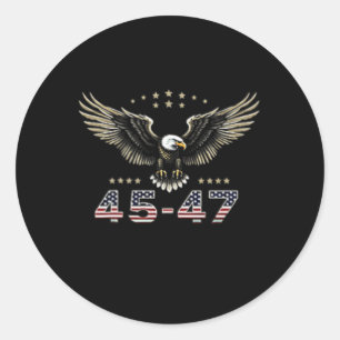 Sticker Rond 2024 Trump remporte le Drapeau des femmes aigle de