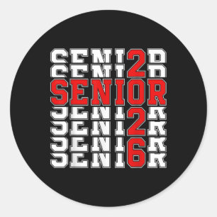 Sticker Rond 2025 Graduation Cl De 2026 Senior 2026 Retour À Sc