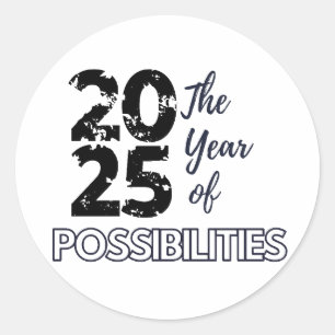 Sticker Rond 2025 L'année des possibilités