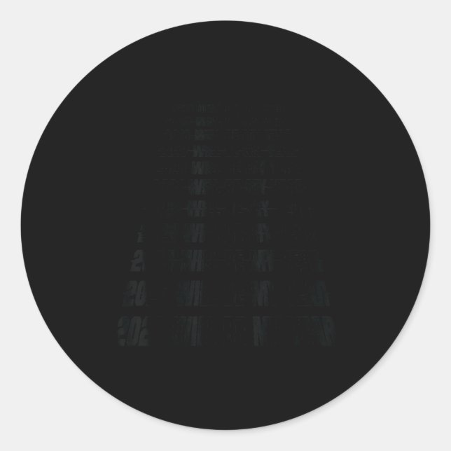 Sticker Rond 2026 Will Be My Year Funny Humor New Year Quote  (Devant)