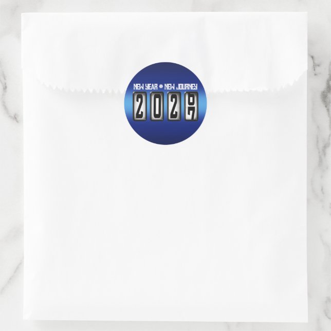Sticker Rond 2027 Nouvel An Odomètre (Sac)