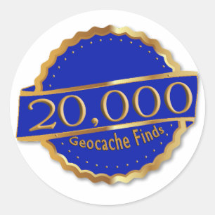 Sticker Rond 20 000 FINDS GéoCaching AWARD