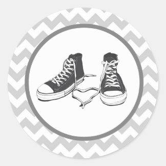 Sticker Rond 20 - 1,5 Envelope Sceau Adolescent Baskets Chevron