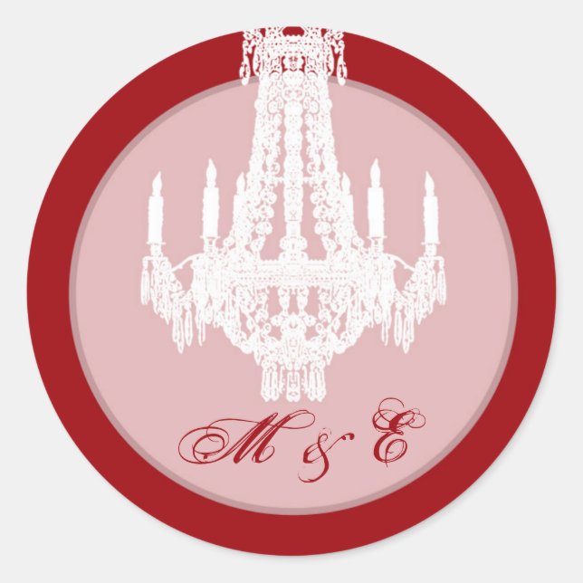 Sticker Rond 20 - 1,5 Enveloppe Chandelier en cristal de sceau  (Devant)